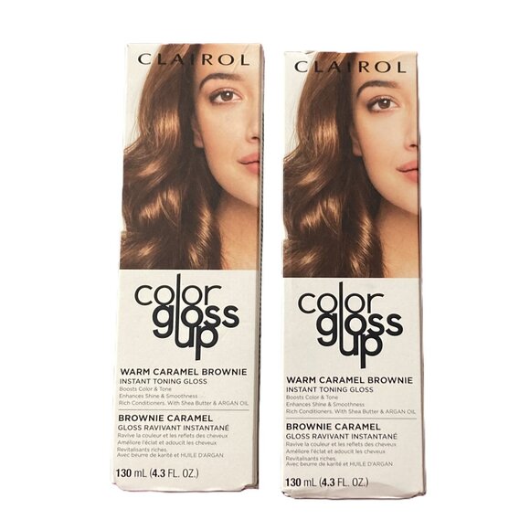 2 NEW Bxs Clairol Color Gloss Up Semi Permanent Hair Color, Warm Caramel Brownie - Picture 1 of 5